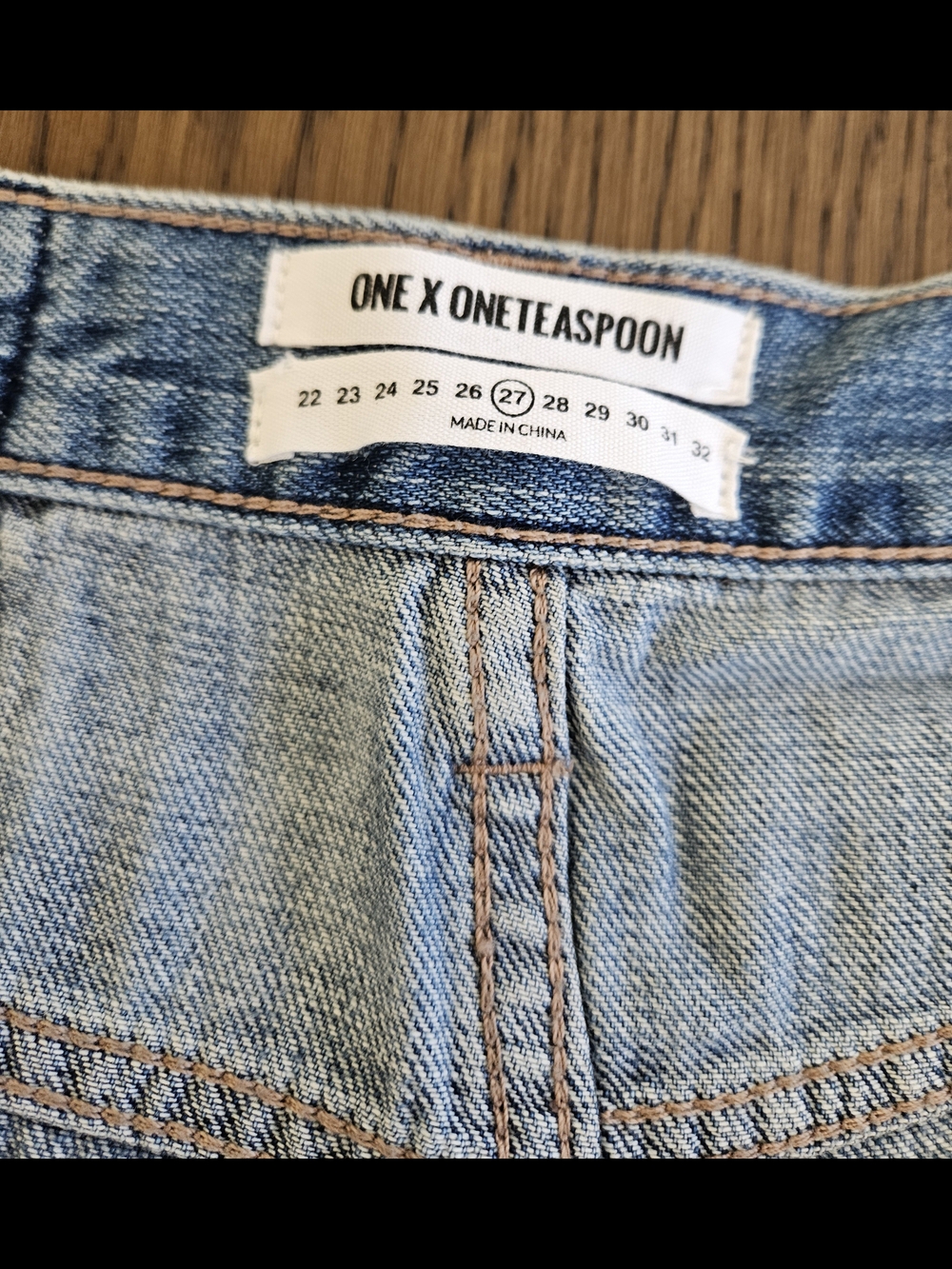 One Teaspoon Blue Floral Frayed Denim Shorts - Picture 7 of 7